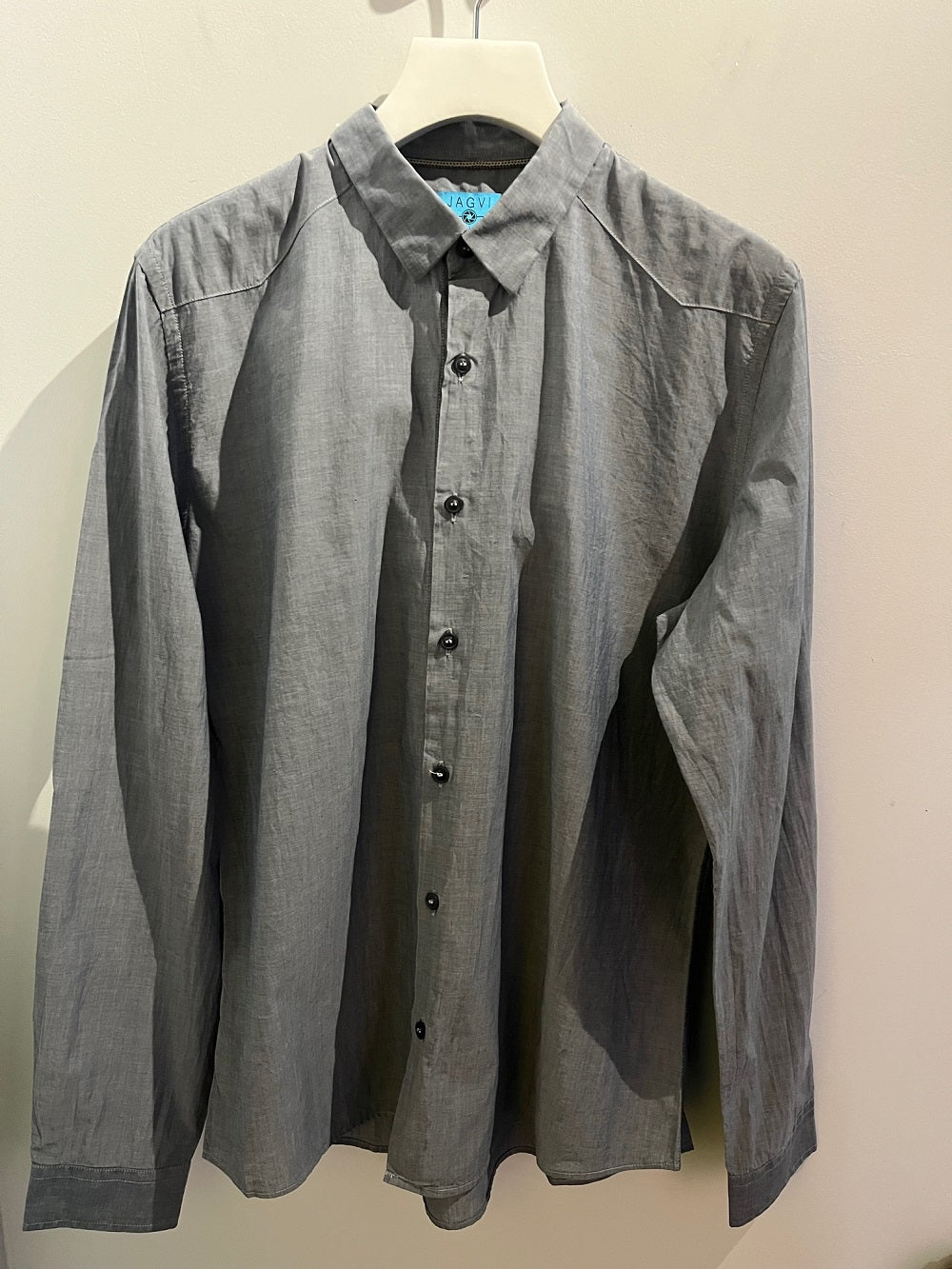 Heather sky blue organic cotton shirt