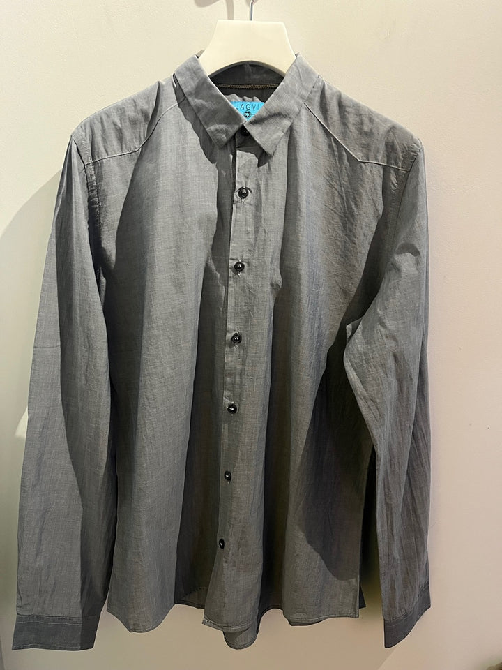 Heather sky blue organic cotton shirt