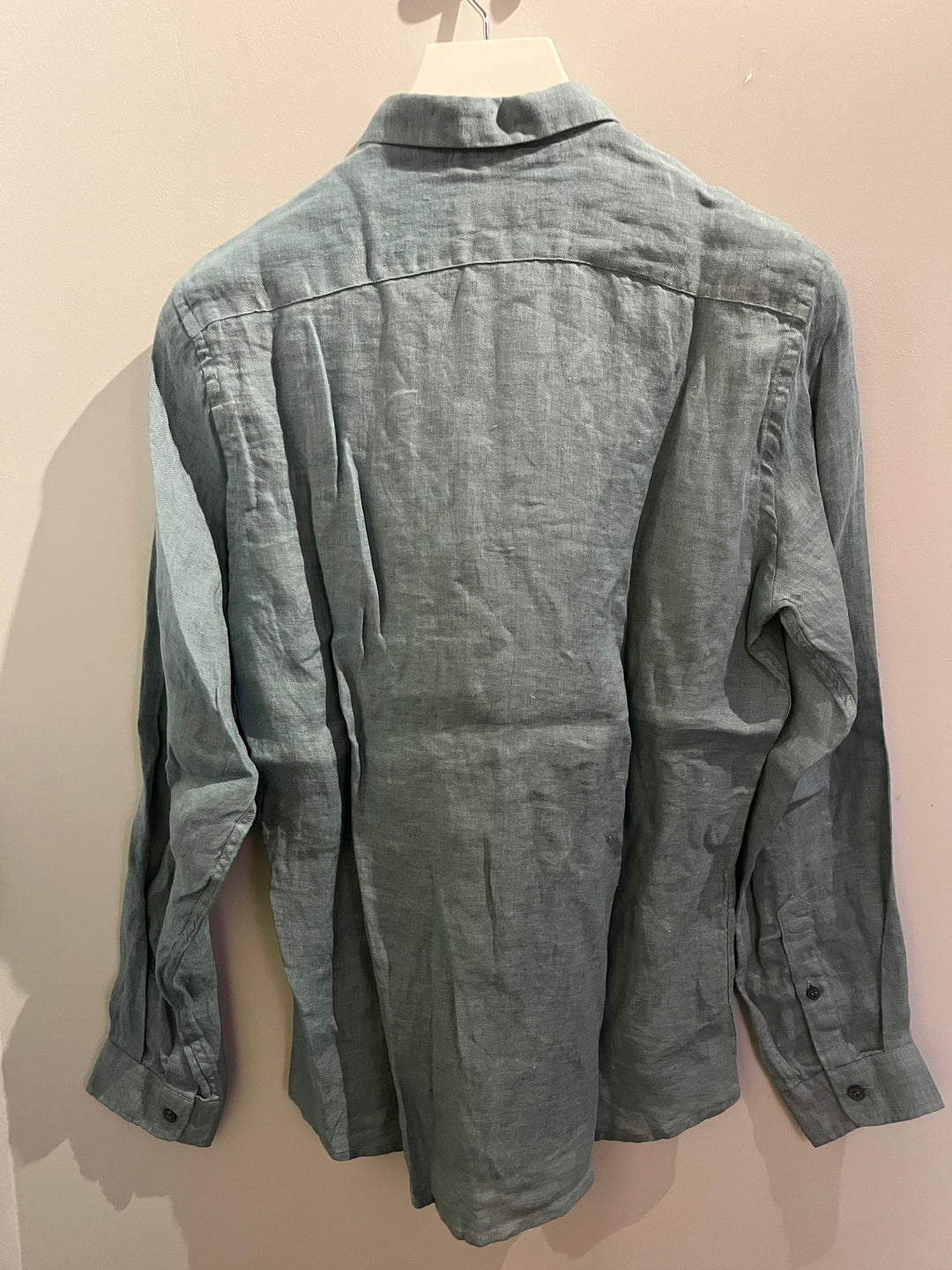 Mottled orange linen shirt