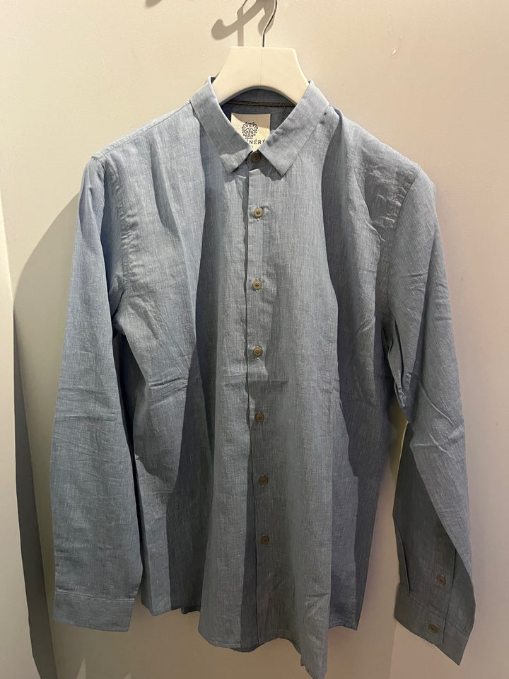 Mottled orange linen shirt