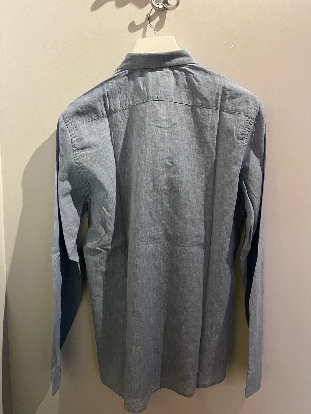 Mottled orange linen shirt