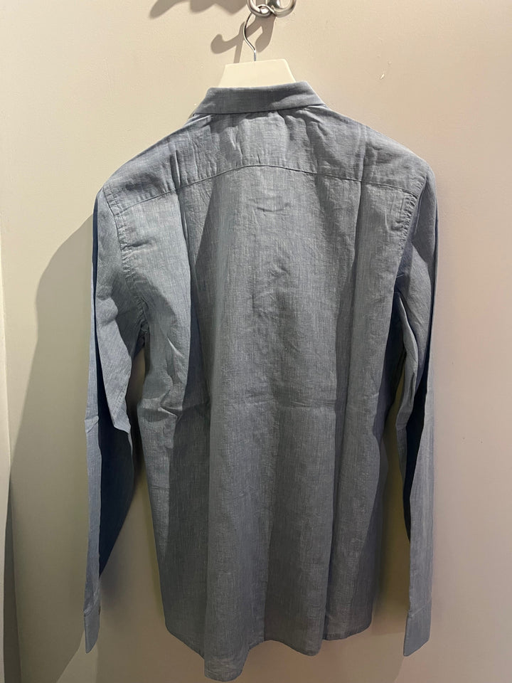 Mottled orange linen shirt