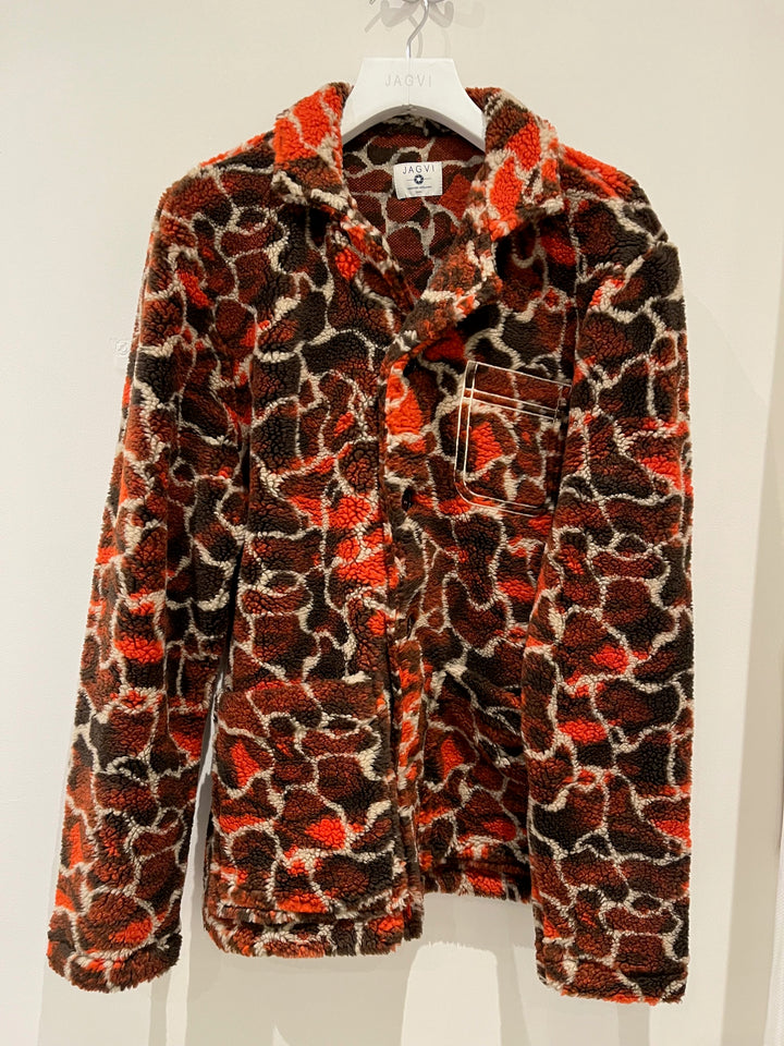SQUARE RECYCLED POLAR SHIRT Red