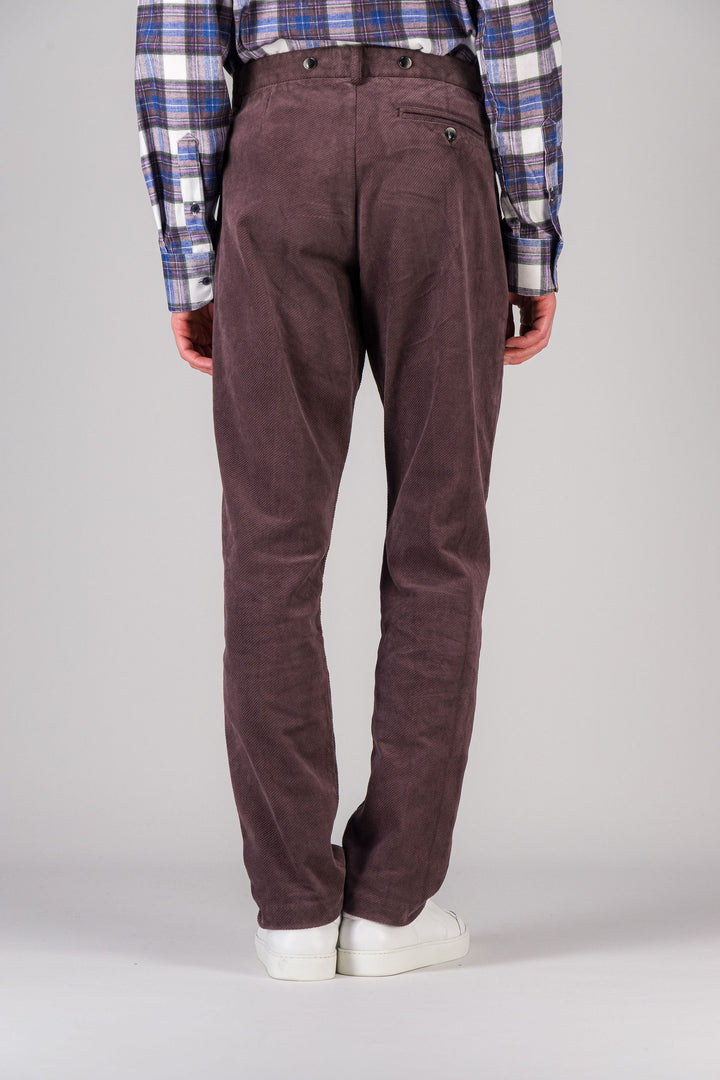 City pant en velours marron