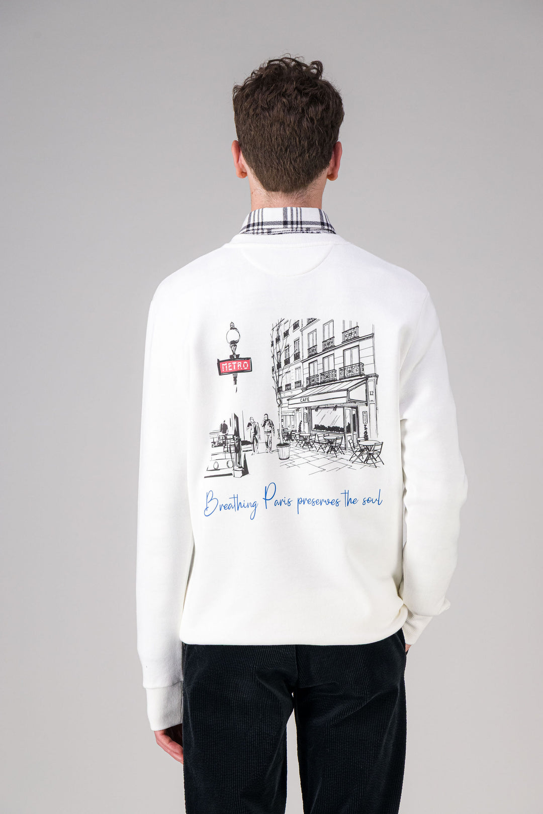 Sweat col rond coton bio écru
