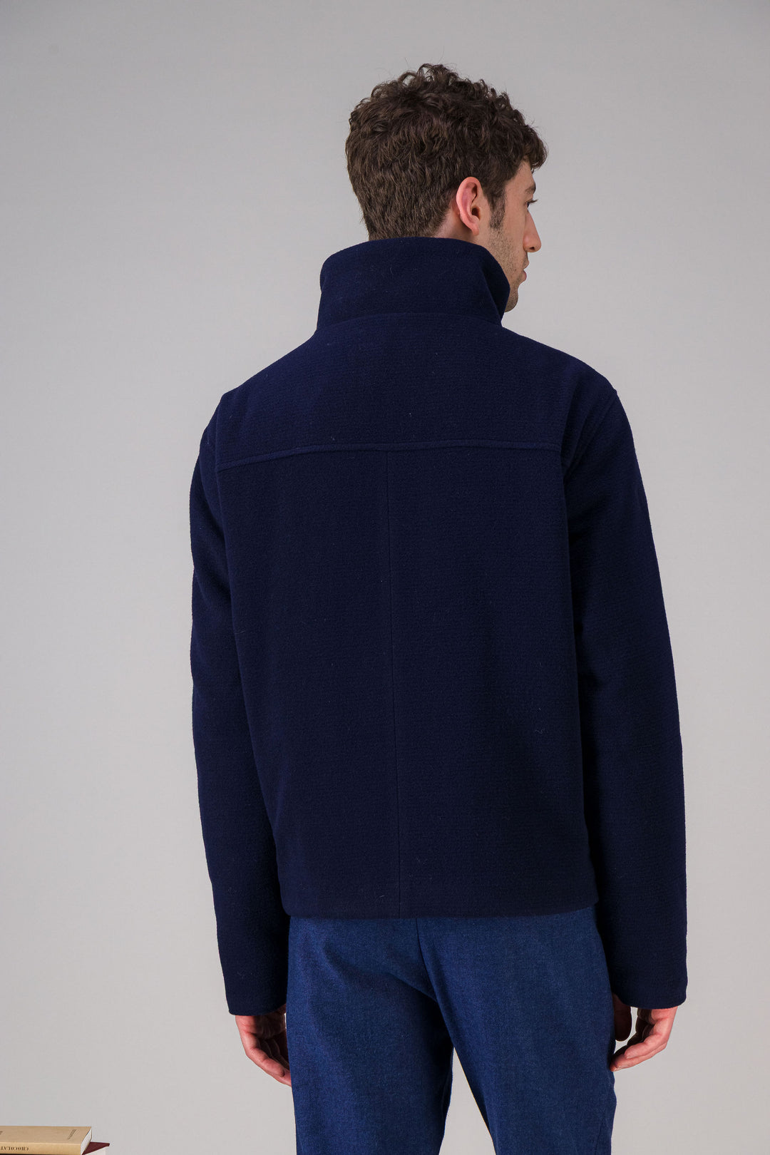 Veste en Laine Eskimo col haut Marine