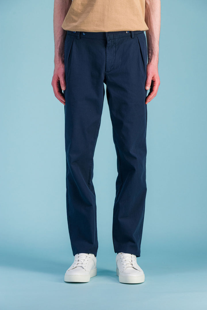 Blue city pant with darts