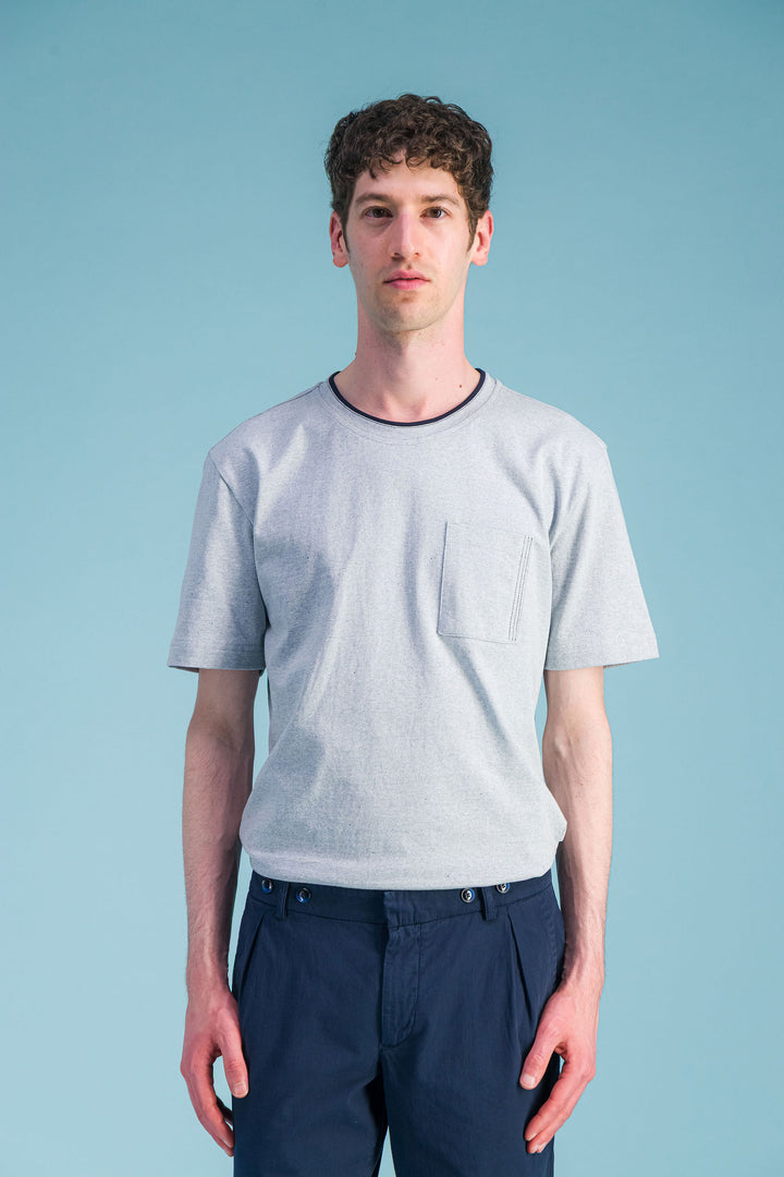 T Shirt coton bio japonais bleu ciel