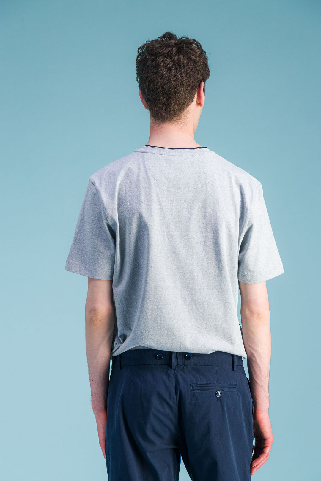 T Shirt coton bio japonais bleu ciel