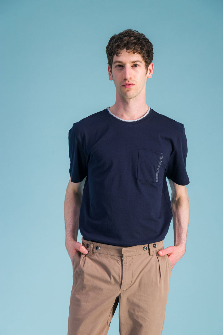 T Shirt "Premium" coton BIO marine