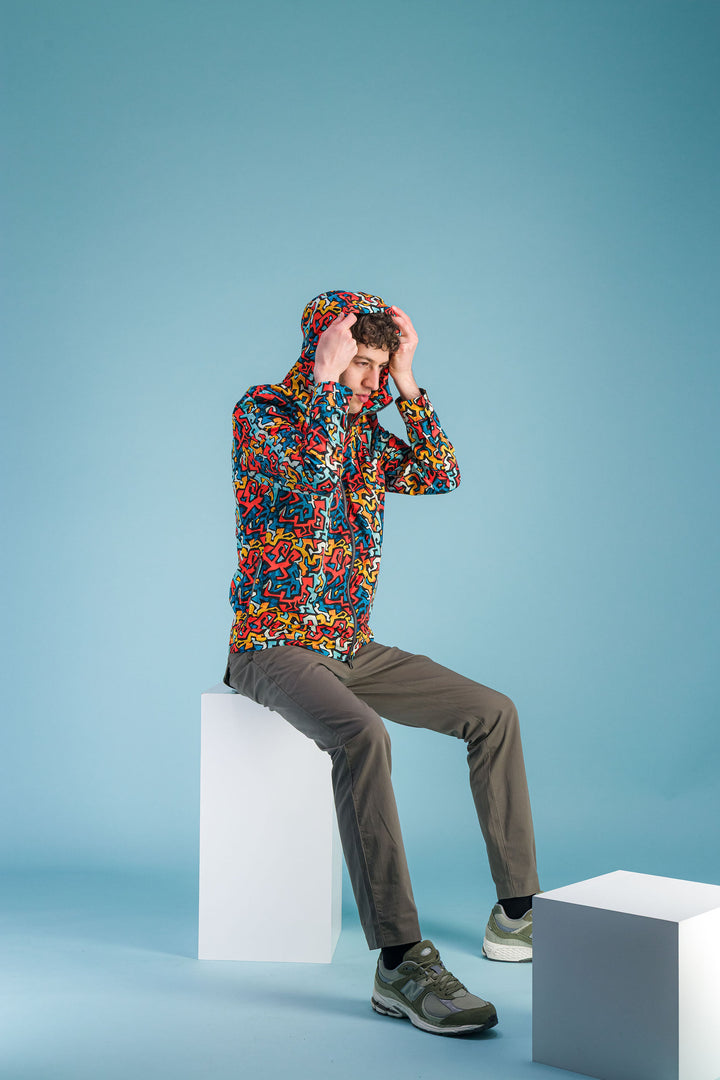 Veste imperméable "Alpinist" Print Abstract