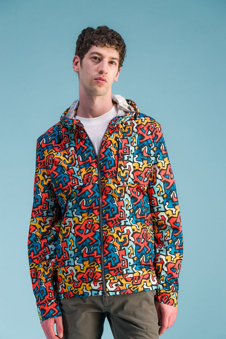 Veste imperméable "Alpinist" Print Abstract