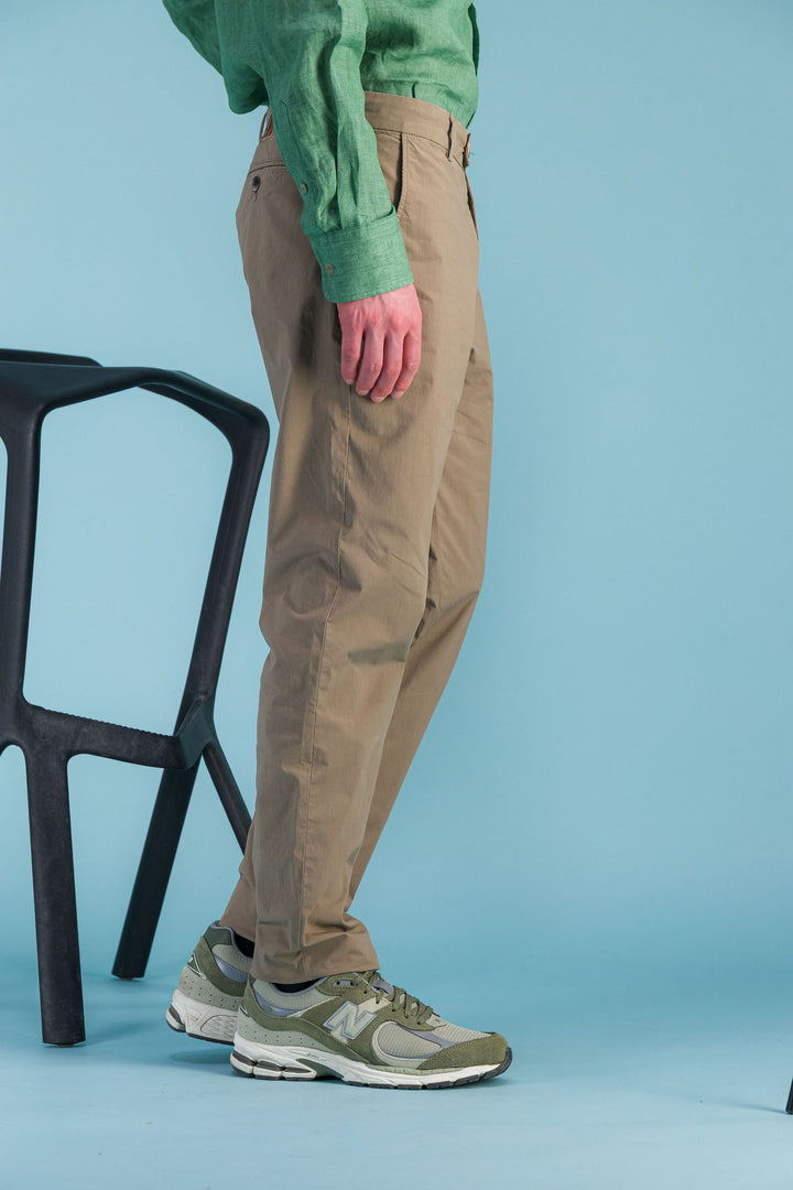 City trousers lightweight organic cotton beige