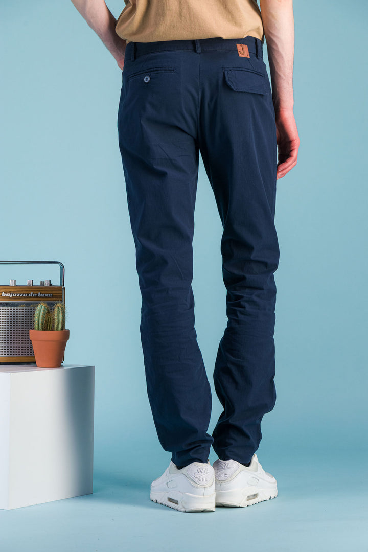City trousers lightweight organic cotton navy