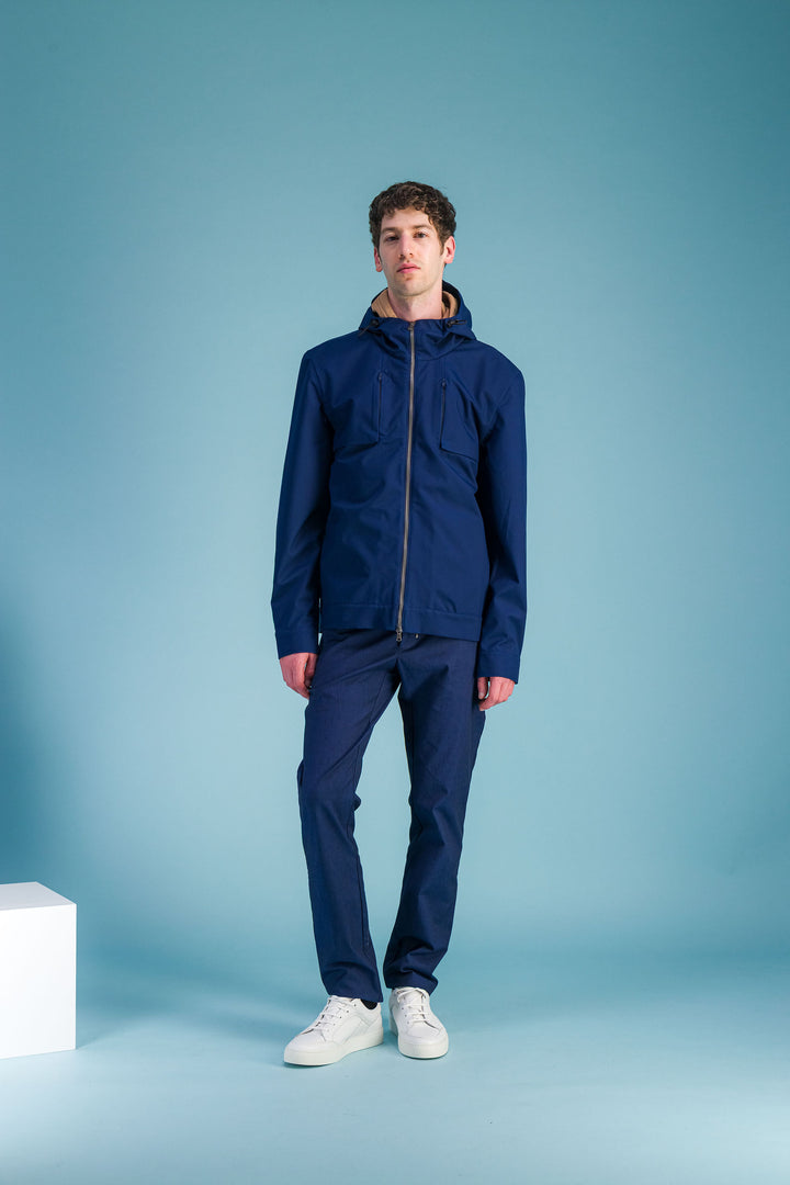 Alpinist’ waterproof jacket ocean blue
