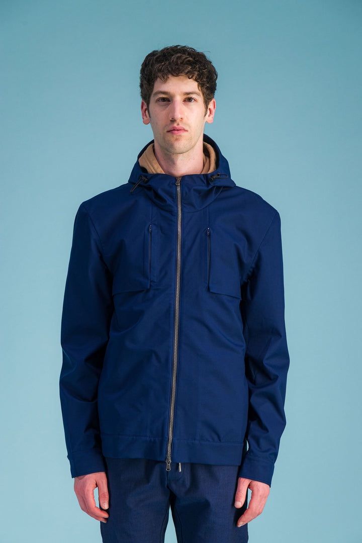 Alpinist’ waterproof jacket ocean blue