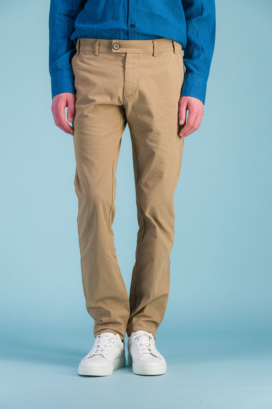 City trousers lightweight organic cotton beige