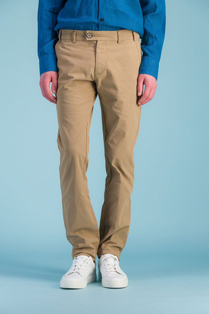 City trousers lightweight organic cotton beige