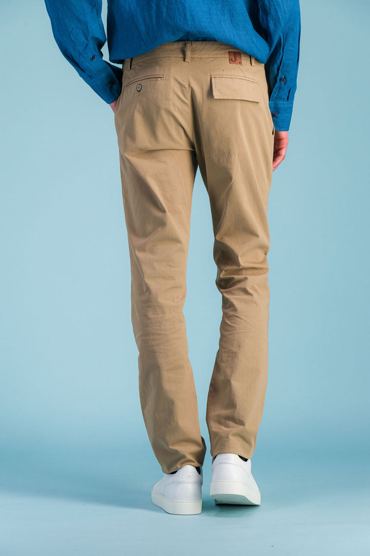 City trousers lightweight organic cotton beige