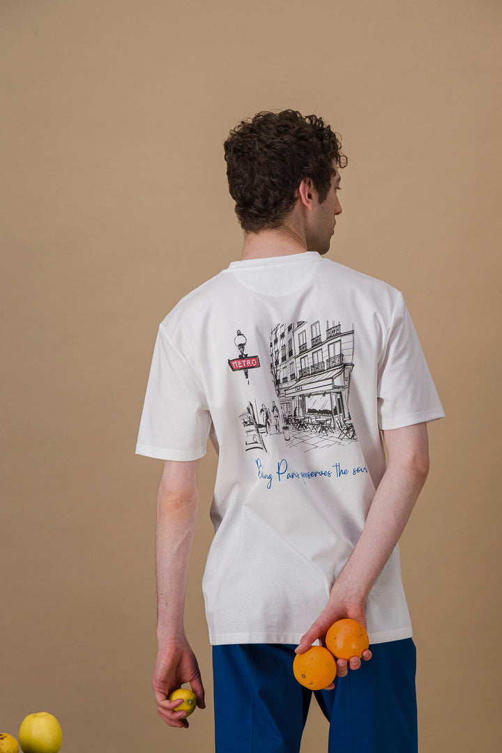 T Shirt coton bio japonais Paris Soul