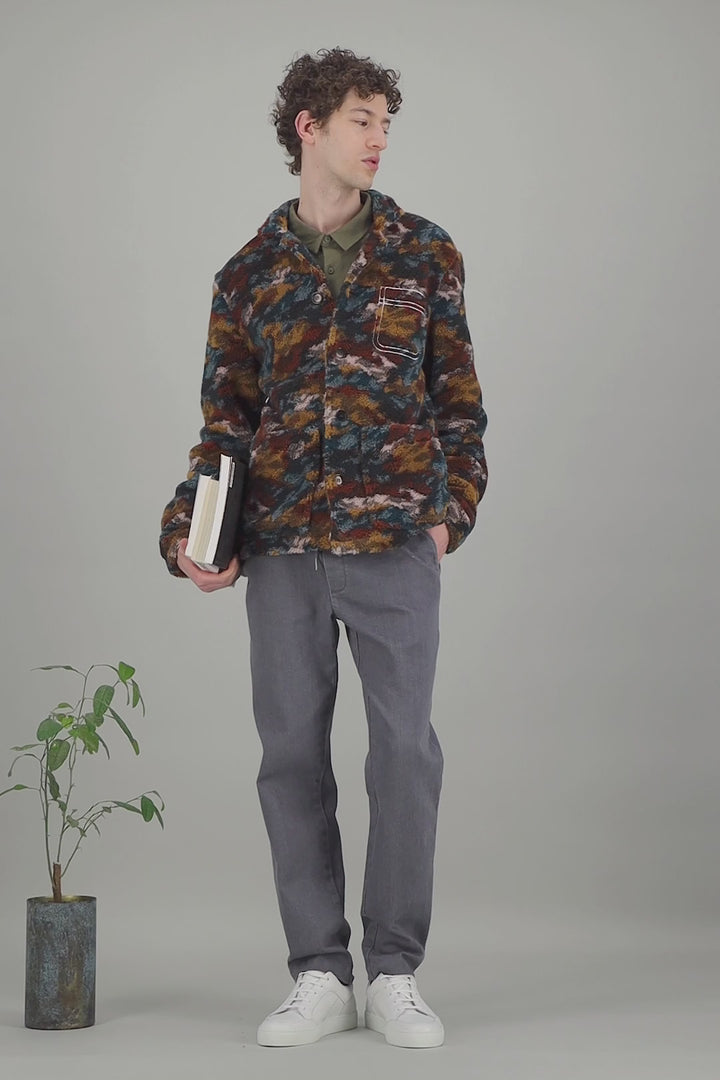 Overshirt in recycled fleece