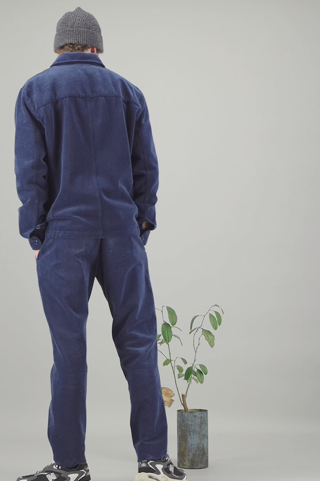 City pant in blue corduroy