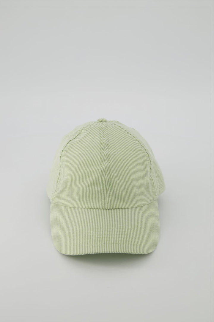 Casquette_tissu_japonais_vert_anis_1