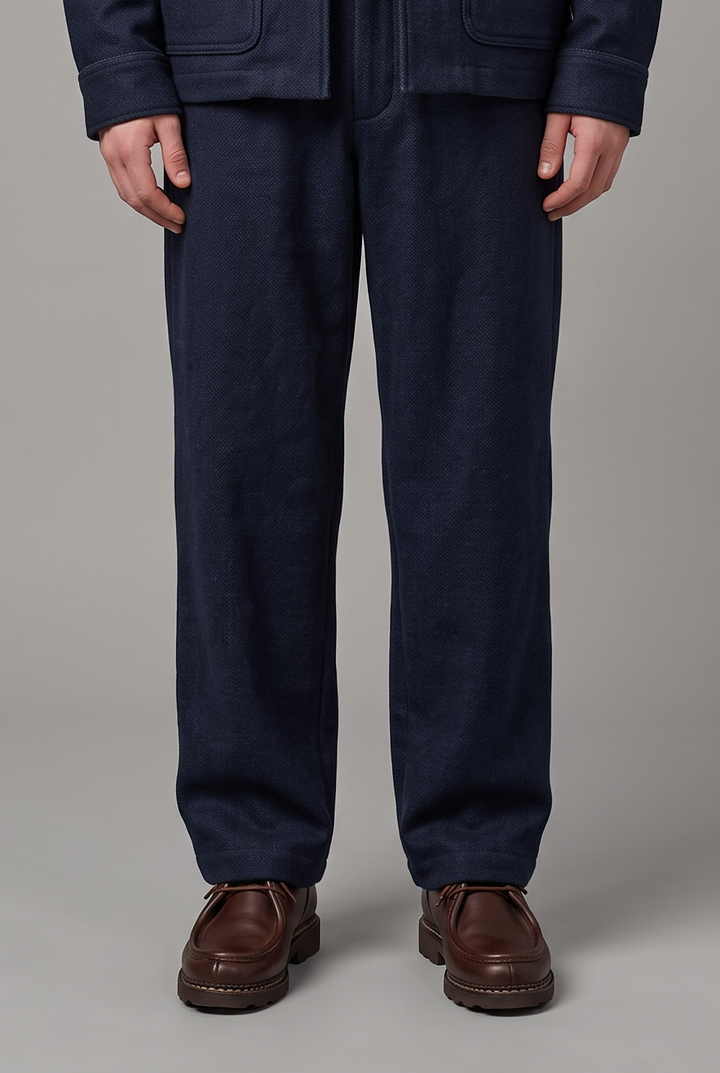 Pantalon Pleats en coton denim bio