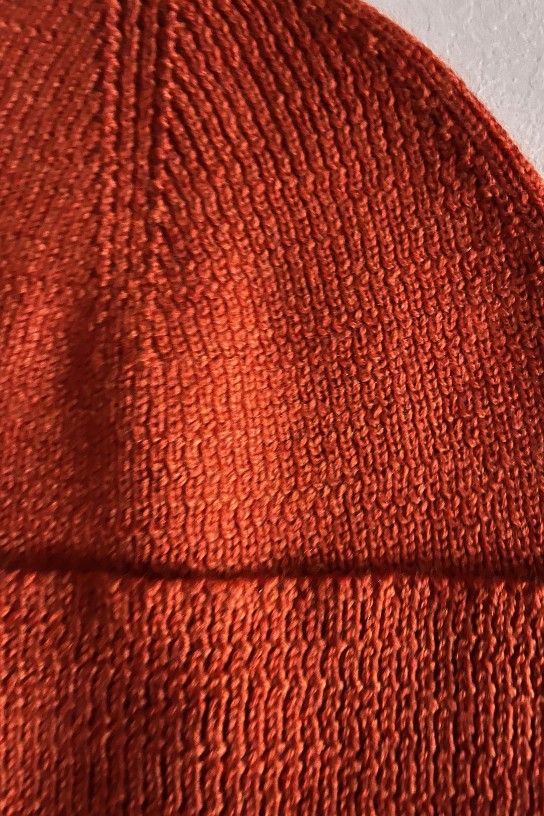 Bonnet orange chiné en laine merinos