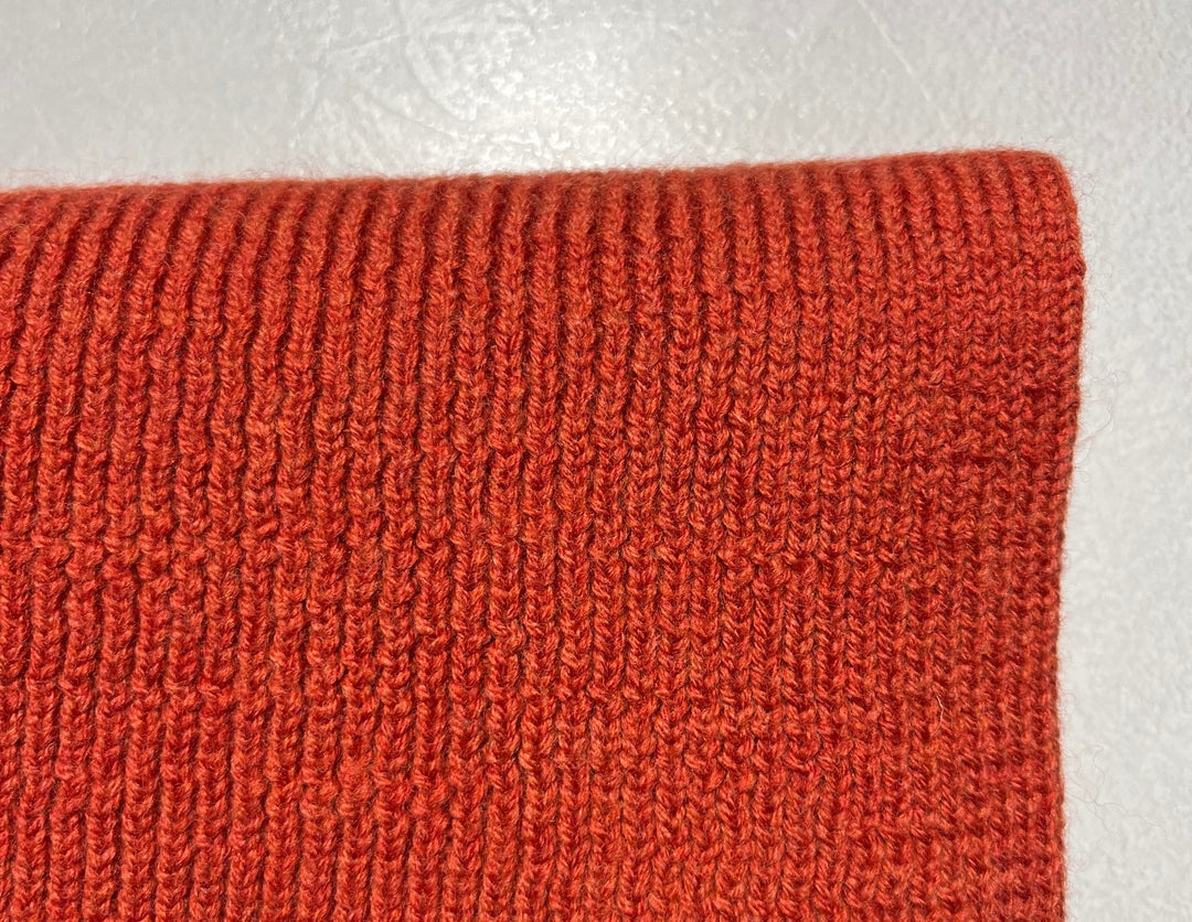 Echarpe laine merinos orange chiné