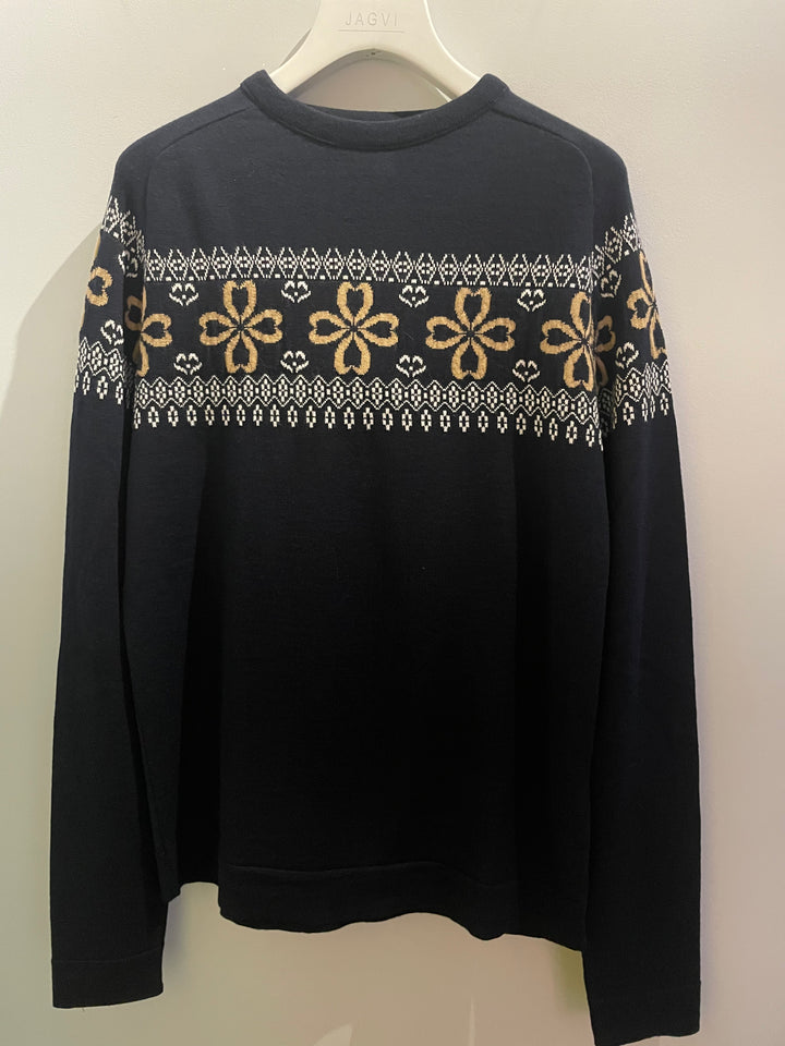 Knitsweat tricoté en laine merino noir