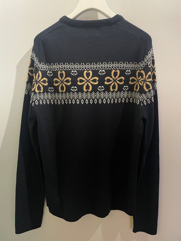 Knitsweat tricoté en laine merino noir