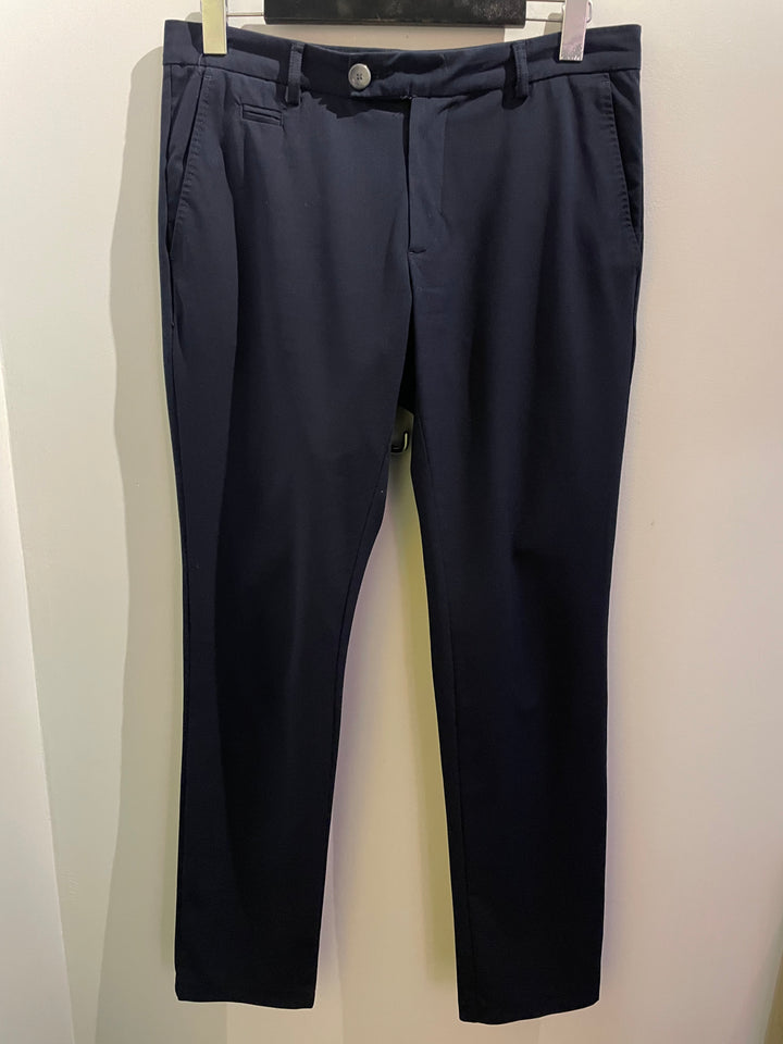 Navy blue organic cotton trousers