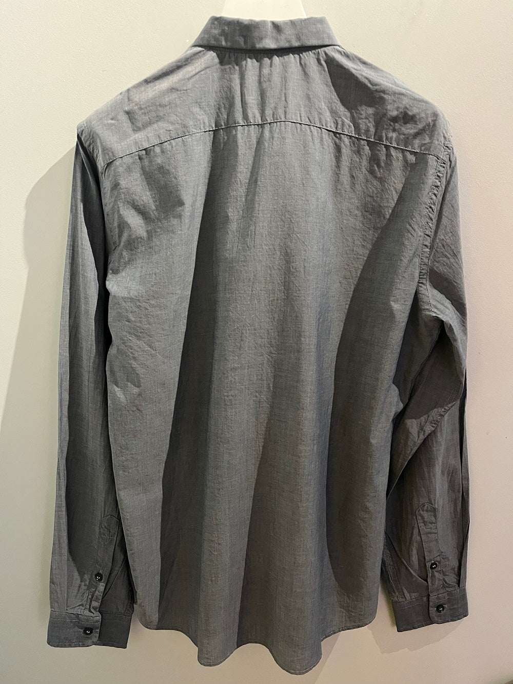 Chemise en coton léger bio bleu gris