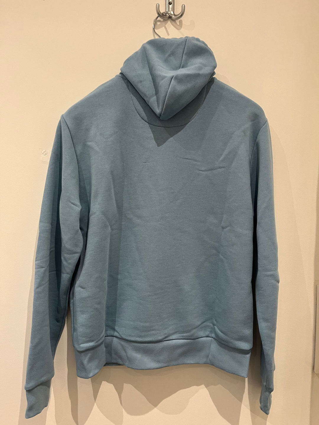 Sweat zippé coton bio à capuche bleu ciel