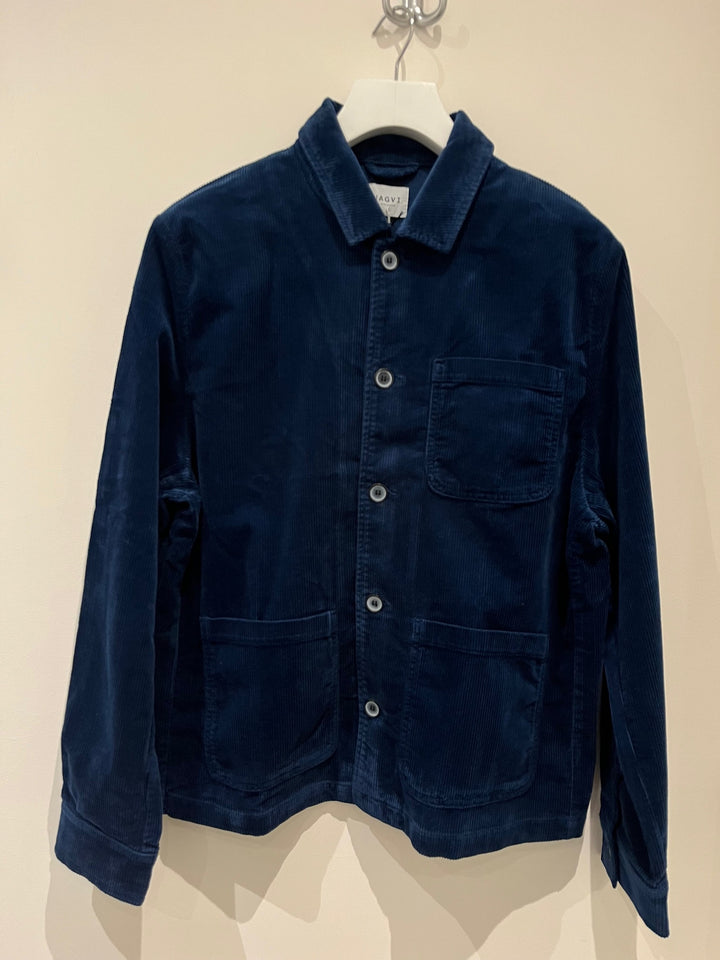 Veste workwear velours bio bleu foncé