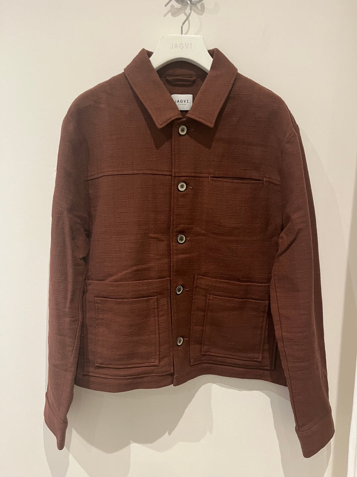 Veste workwear coton mélangé marron rouille