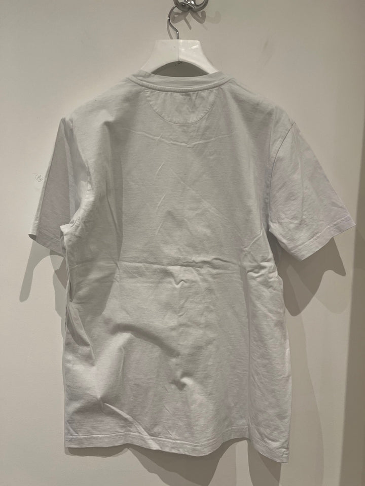 Tee-shirt en coton bio blanc avec broderie Red Earth