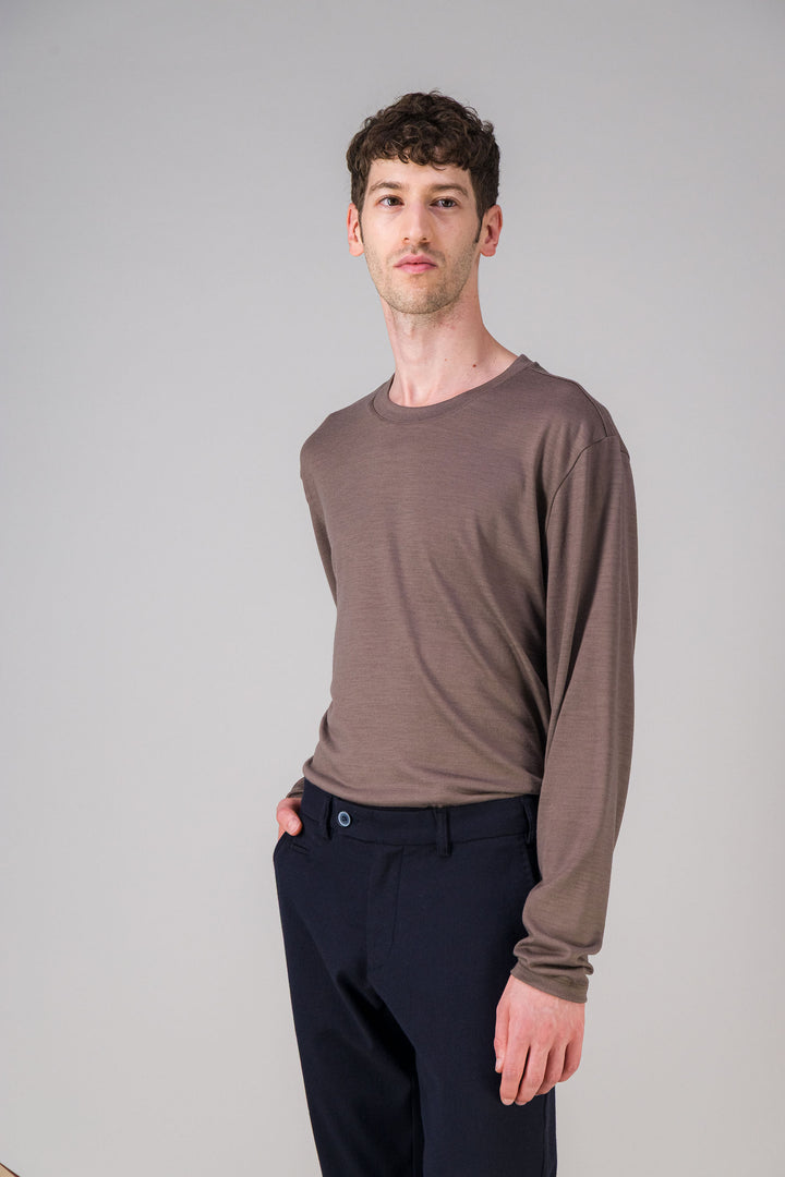 Premium’ organic cotton T Shirt mottled blue