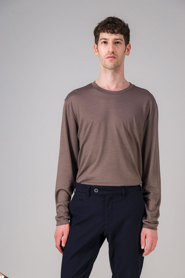 Premium’ organic cotton T Shirt mottled blue