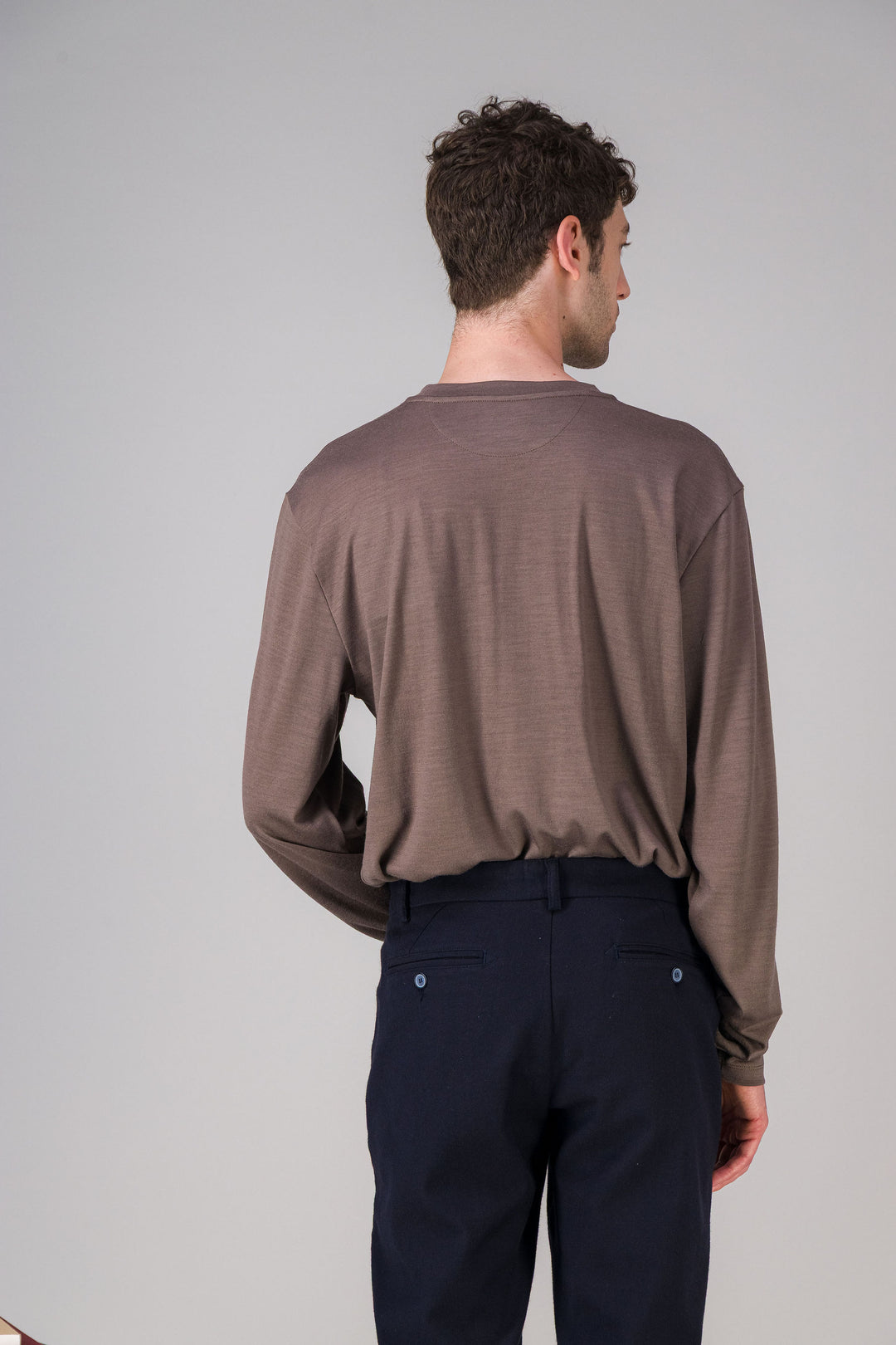 Premium’ organic cotton T Shirt mottled blue