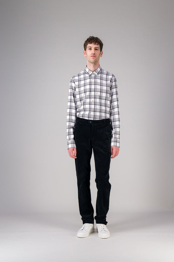 Heather navy light cotton shirt