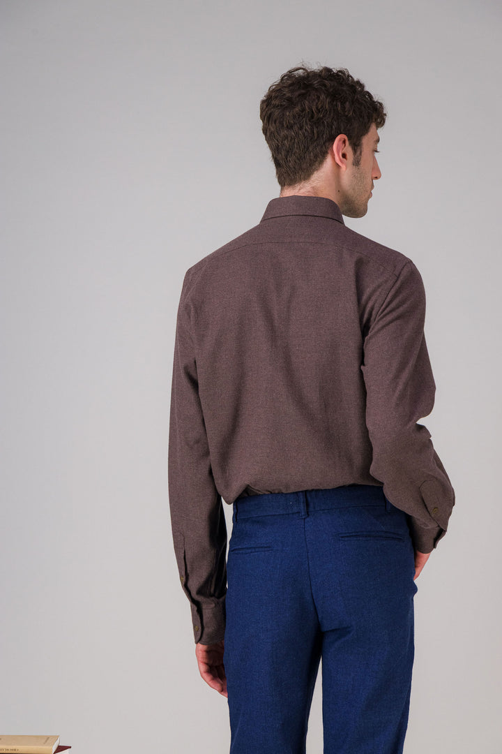 Heather navy light cotton shirt