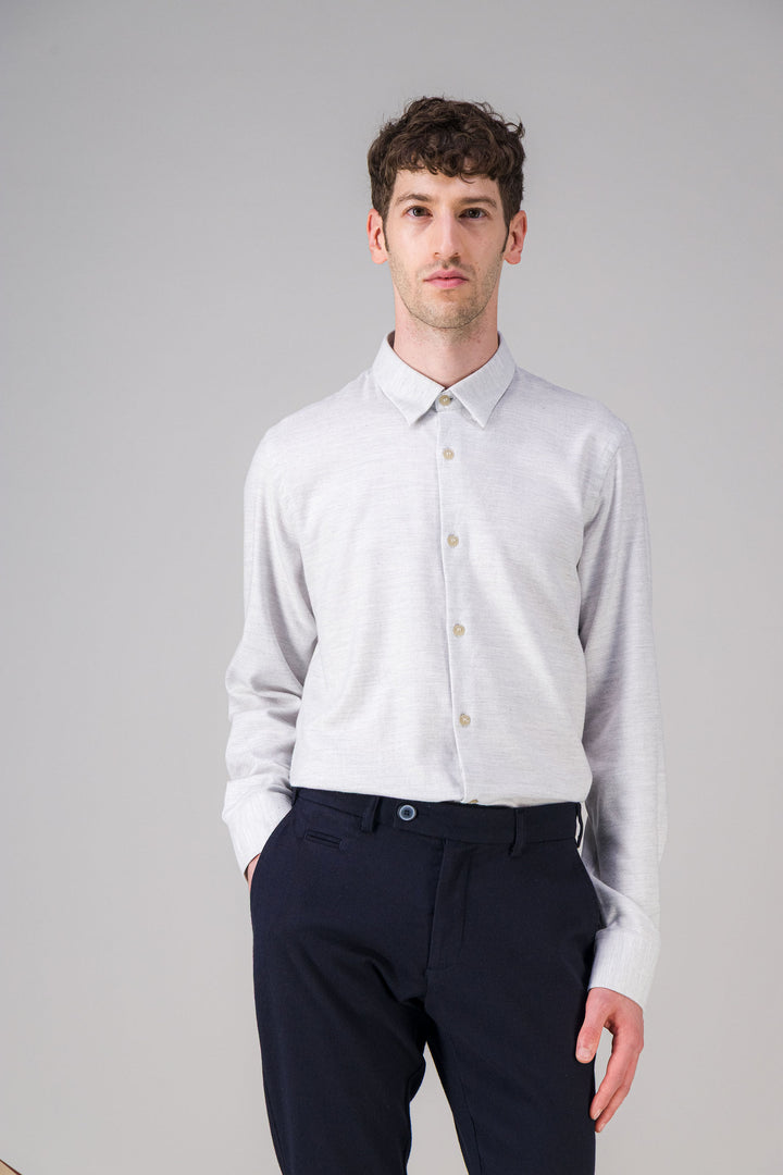 Heather navy light cotton shirt
