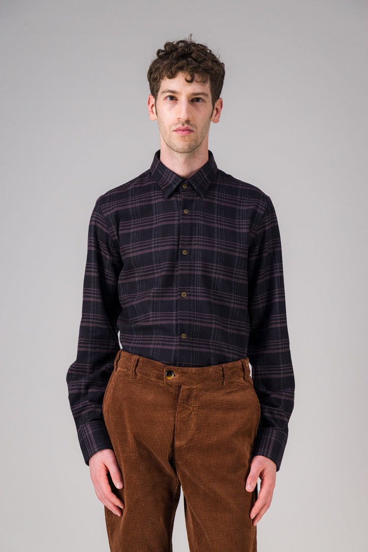 Heather navy light cotton shirt