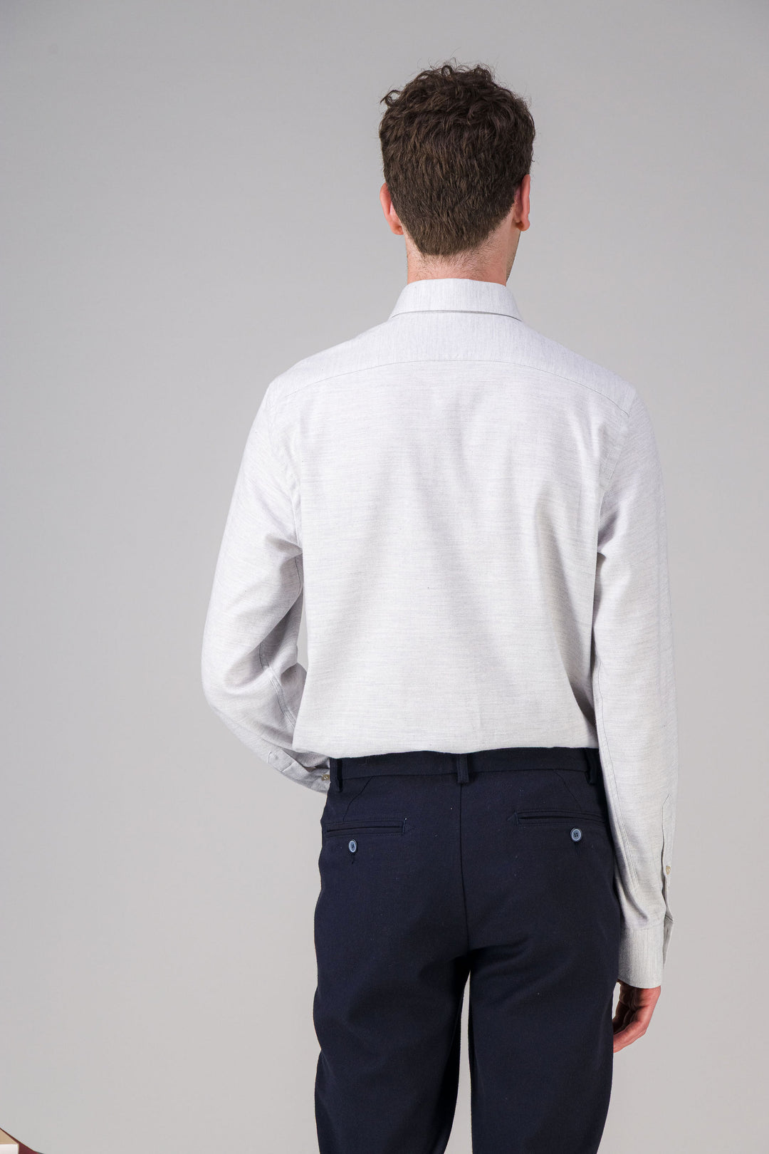 Heather navy light cotton shirt
