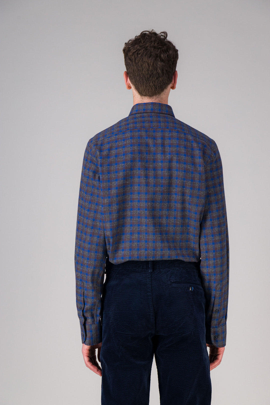 Heather navy light cotton shirt