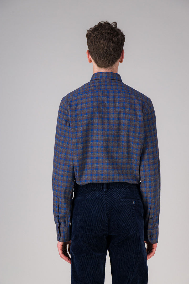 Heather navy light cotton shirt
