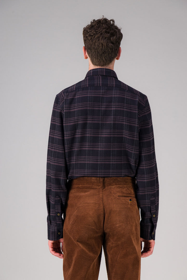 Heather navy light cotton shirt