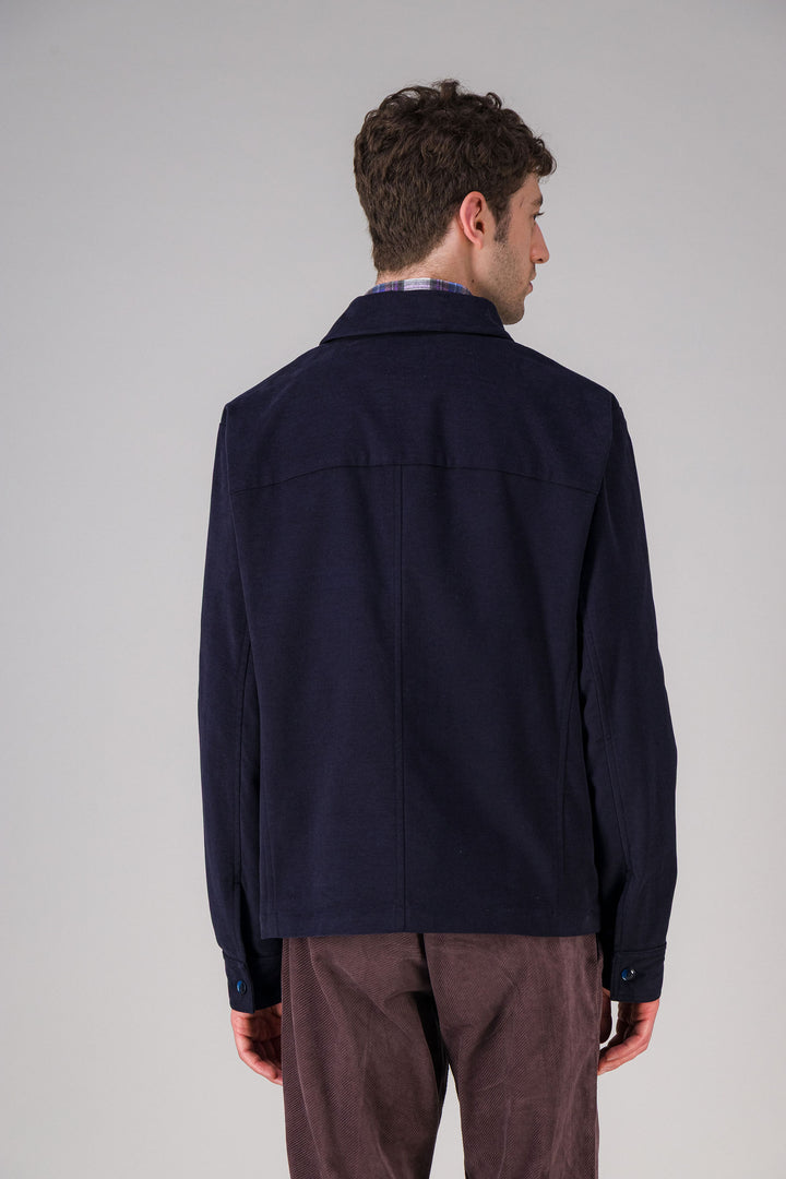 Checked wool workwear jacket